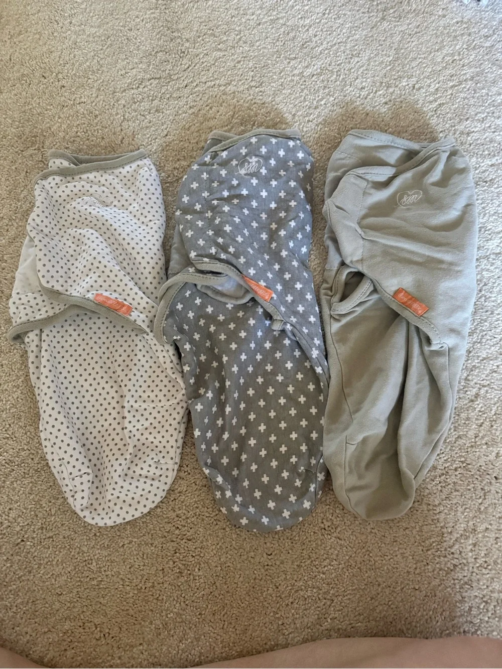 Bundle of 6 Swaddles from Love to Dream, Ollie, SwaddleMe, and Aiden + Anais